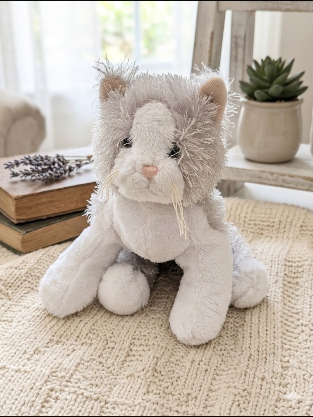 3/$25 Lil' Kinz Grey And White Cat Webkinz Hs015 Coquette